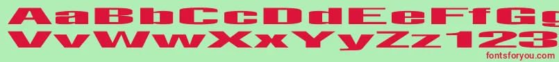 LightsoutEx Font – Red Fonts on Green Background