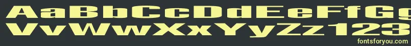 LightsoutEx Font – Yellow Fonts on Black Background