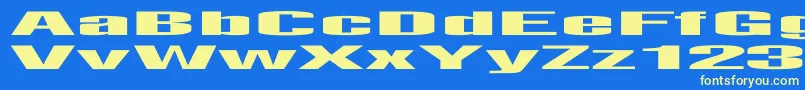 LightsoutEx Font – Yellow Fonts on Blue Background