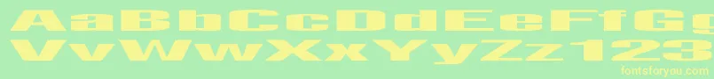 LightsoutEx Font – Yellow Fonts on Green Background