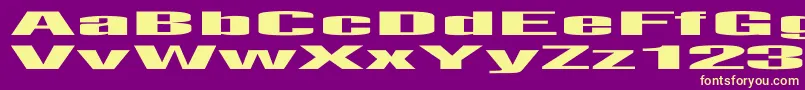 LightsoutEx Font – Yellow Fonts on Purple Background