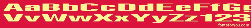 LightsoutEx Font – Yellow Fonts on Red Background