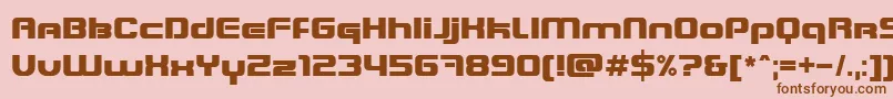 BlasterInfinite Font – Brown Fonts on Pink Background