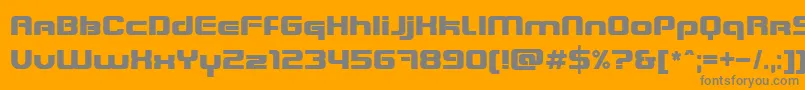fuente BlasterInfinite – Fuentes Grises Sobre Fondo Naranja