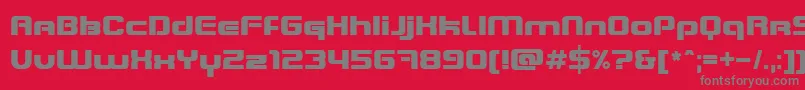 BlasterInfinite Font – Gray Fonts on Red Background