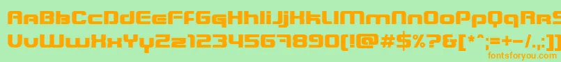 BlasterInfinite Font – Orange Fonts on Green Background