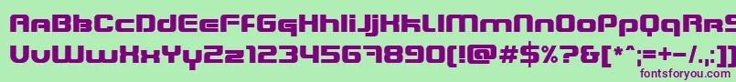 BlasterInfinite Font – Purple Fonts on Green Background