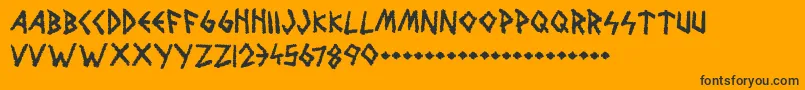 WolvesAndRuin Font – Black Fonts on Orange Background