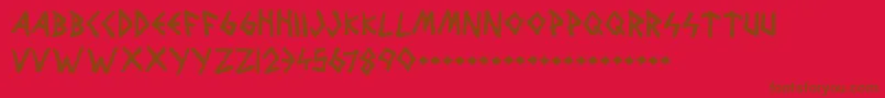 WolvesAndRuin Font – Brown Fonts on Red Background