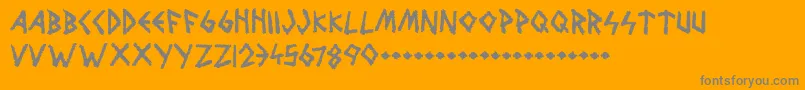 WolvesAndRuin Font – Gray Fonts on Orange Background