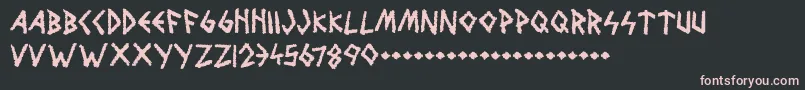 WolvesAndRuin Font – Pink Fonts on Black Background