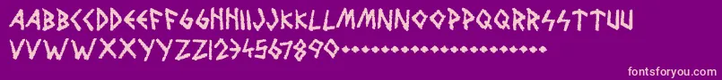 WolvesAndRuin Font – Pink Fonts on Purple Background