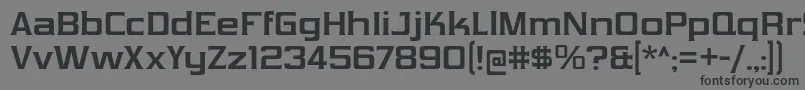 フォントVibrocentricBd – 黒い文字の灰色の背景