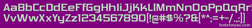 VibrocentricBd-fontti – vihreät fontit violetilla taustalla