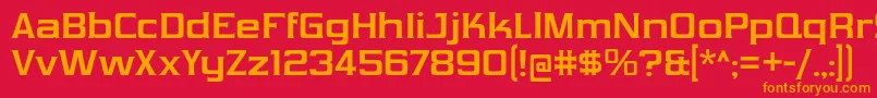 VibrocentricBd Font – Orange Fonts on Red Background