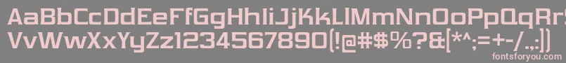 フォントVibrocentricBd – 灰色の背景にピンクのフォント