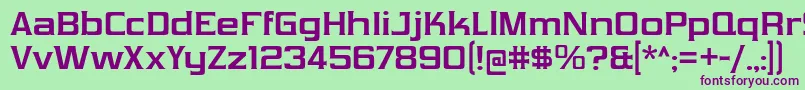 VibrocentricBd-Schriftart – Violette Schriften auf grünem Hintergrund