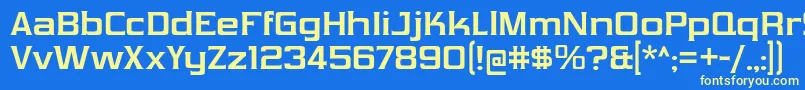 VibrocentricBd-fontti – keltaiset fontit sinisellä taustalla
