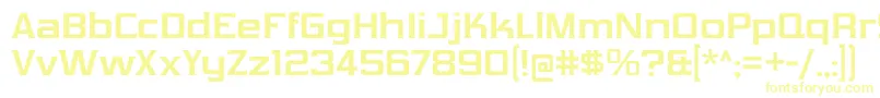 VibrocentricBd-Schriftart – Gelbe Schriften auf weißem Hintergrund