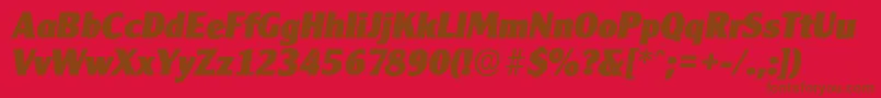 CleargothicserialHeavyItalic Font – Brown Fonts on Red Background