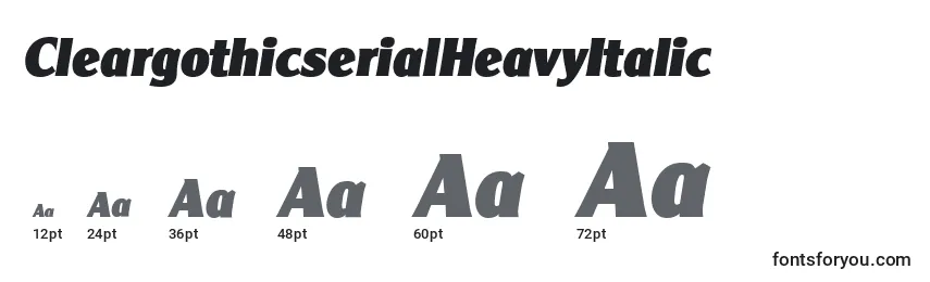 CleargothicserialHeavyItalic Font Sizes