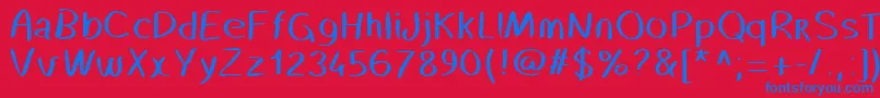 Happynewyear2016 Font – Blue Fonts on Red Background