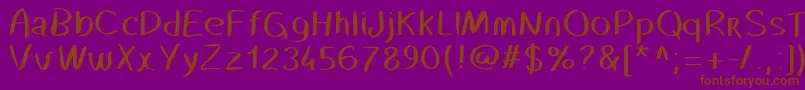 Happynewyear2016 Font – Brown Fonts on Purple Background