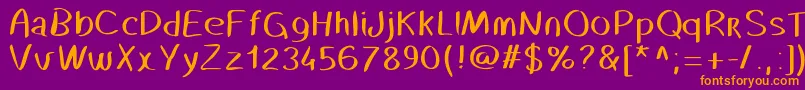 Happynewyear2016 Font – Orange Fonts on Purple Background