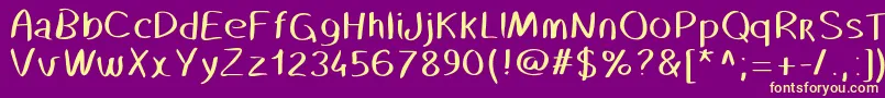 Happynewyear2016 Font – Yellow Fonts on Purple Background