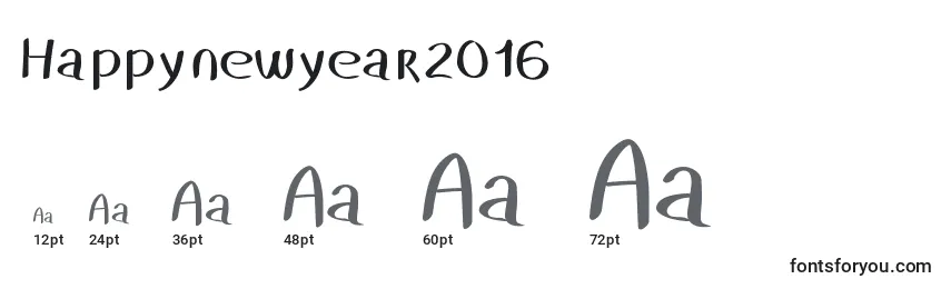Happynewyear2016 Font Sizes