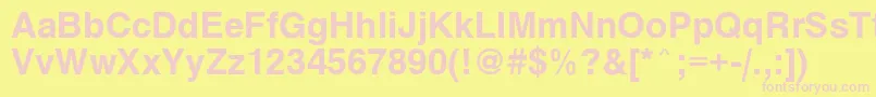 Seas Font – Pink Fonts on Yellow Background