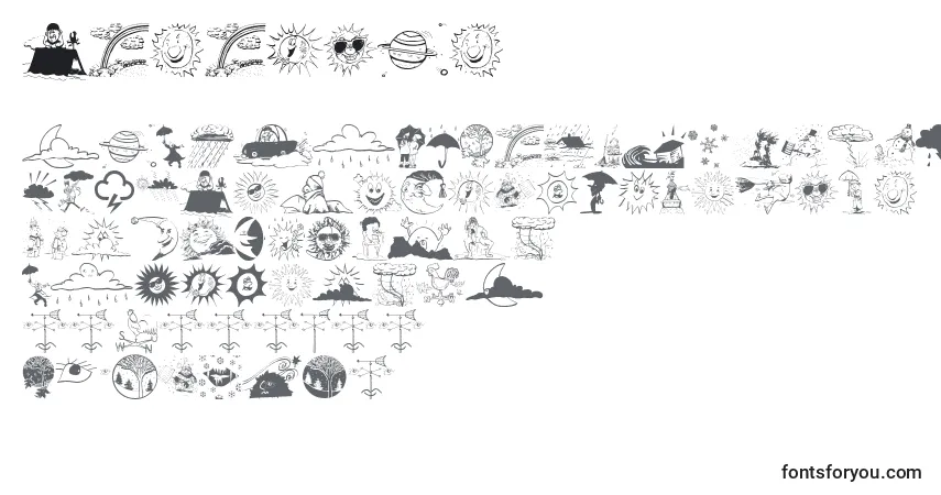 Czcionka Meteosat – alfabet, cyfry, specjalne znaki