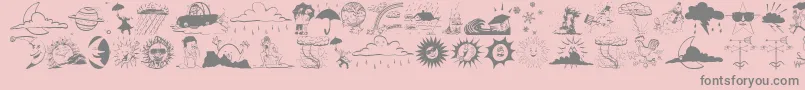 Meteosat Font – Gray Fonts on Pink Background