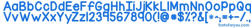 Kgcornerofthesky Font – Blue Fonts on White Background