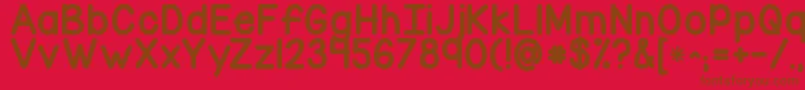 Kgcornerofthesky Font – Brown Fonts on Red Background
