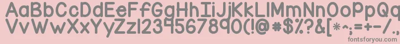 Kgcornerofthesky Font – Gray Fonts on Pink Background