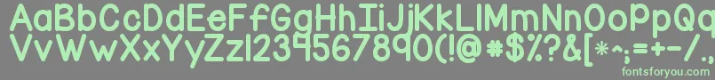 Kgcornerofthesky Font – Green Fonts on Gray Background