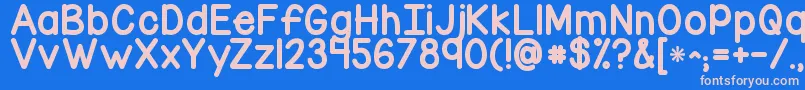 Kgcornerofthesky Font – Pink Fonts on Blue Background