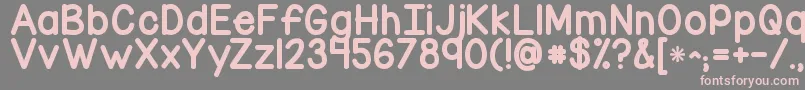 Kgcornerofthesky Font – Pink Fonts on Gray Background