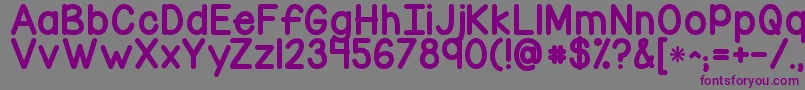 Kgcornerofthesky Font – Purple Fonts on Gray Background