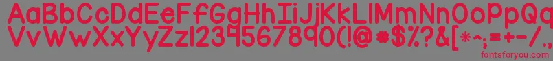 Kgcornerofthesky Font – Red Fonts on Gray Background