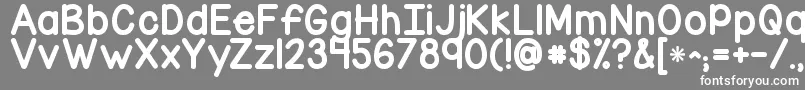 フォントKgcornerofthesky – 灰色の背景に白い文字