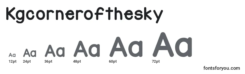 Размеры шрифта Kgcornerofthesky