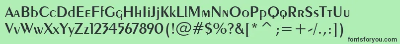 Exotic350DemiBoldBt Font – Black Fonts on Green Background