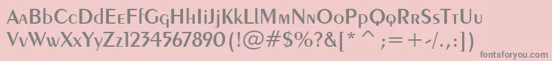 Exotic350DemiBoldBt Font – Gray Fonts on Pink Background