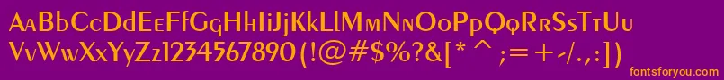 Police Exotic350DemiBoldBt – polices orange sur fond violet