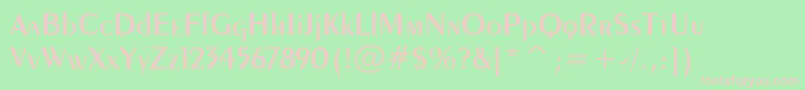Exotic350DemiBoldBt Font – Pink Fonts on Green Background