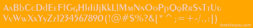 More about Exotic350DemiBoldBt Font Exotic350DemiBoldBt Font – Pink Fonts on Orange Background