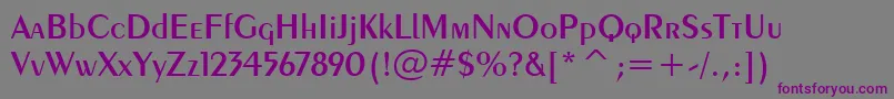 Exotic350DemiBoldBt Font – Purple Fonts on Gray Background