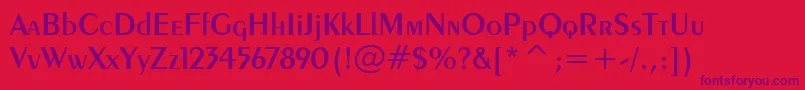 Exotic350DemiBoldBt Font – Purple Fonts on Red Background